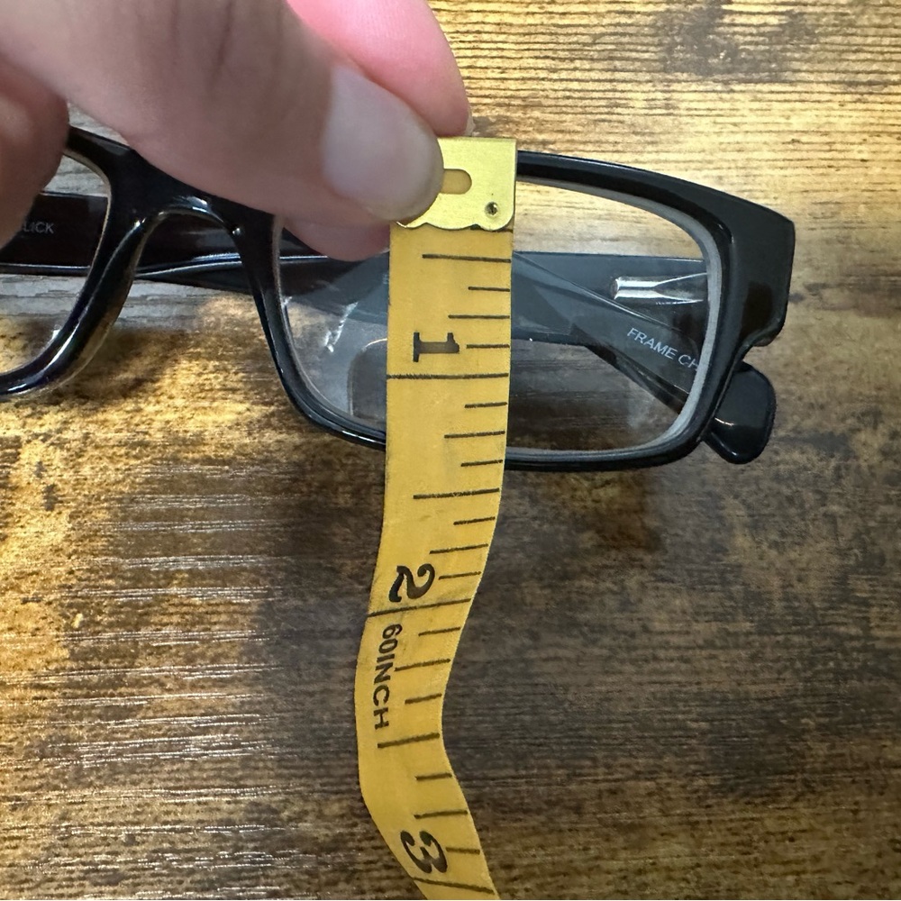 Black Rectangular Eyeglasses - Picture 3 of 5